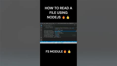 node import fs